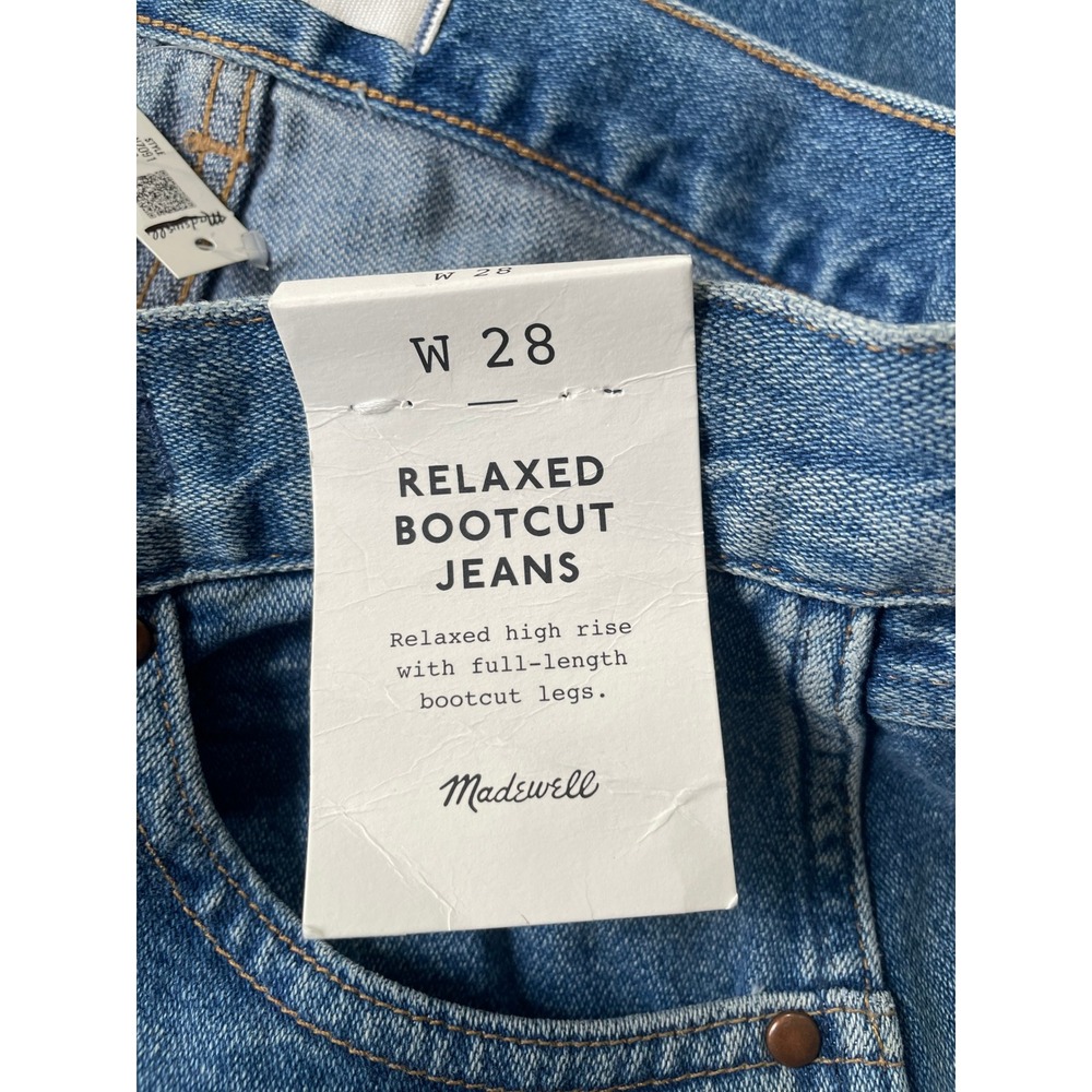 NWT Madewell Relaxed Bootcut Jeans Retro Bright Wash Blue Denim NZ091 Sz 28 - Picture 6 of 13